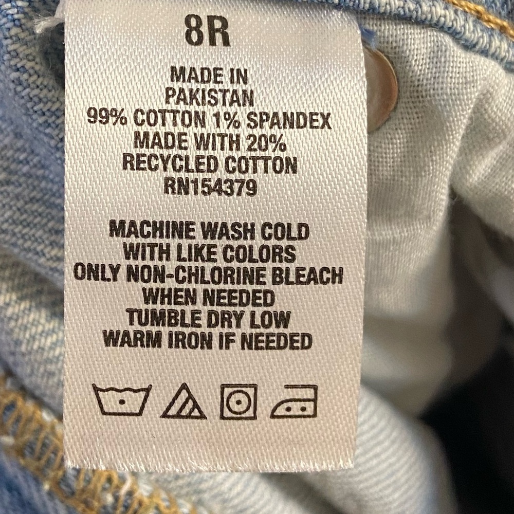 Aeropostale mid rise ankle straight stretch jeans light wash Sz 8 R NWT - Picture 6 of 6